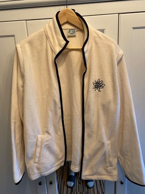 Fleecejacke creme Größe M von Hammerschmidt auch als Weste tragbar 
