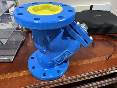 WATTS F211220 4'' CAST IRON WYE STRAINER BLUE