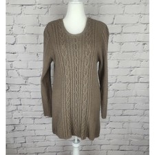 Jeanne Pierre Sweater Dress Womens 1X Cable Knit Chunky 