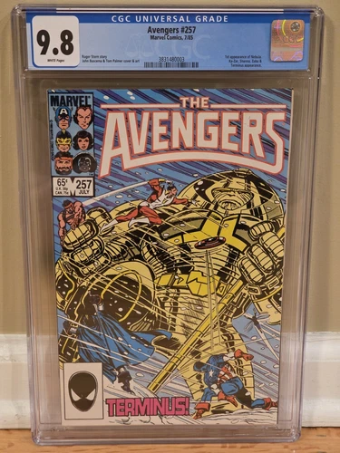1985 MARVEL COMICS AVENGERS # 257 CGC 9.8 WP 1ST APPEARANCE NEBULA W/TERMINUS NR