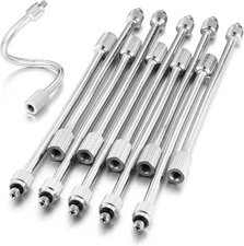 10 Packs 5.9 Inch Flexible Mister Nozzle Extensions, Brass Mist Rod Bendable Ext