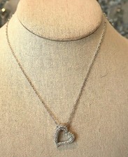Swarovski Necklace Valentine's Day Open Heart Crystal Pendant 15 - 16.5" N403