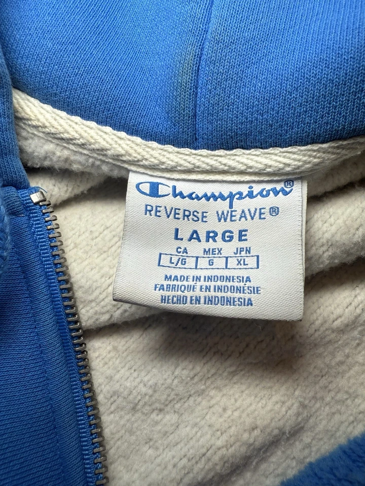 Champion Reverse Weave 超大色块作物连帽衫女式 L 码阅读 — 第 3/4 张图片