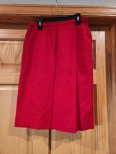 Women's Vintage Red Wool Pencil Skirt Size Small