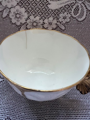 AYNSLEY WHITE & GOLD BUTTERFLY HANDLE CUP AS FOUND - Picture 2 of 12