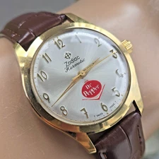 Vintage ZODIAC Hermetic men's manual wind watch Cal.67 Hack function 1960s