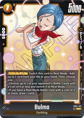 Bulma FB02-130 SR Blazing Aura - Dragon Ball Fusion World English NM/M