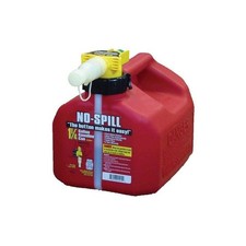 No-Spill 1415 Gas Can, 1.25 gal, 9 in H, Plastic, Red
