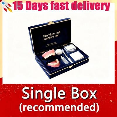 Silicone Dentures kit Upper Lower False Teeth Set Instant Smile too premium