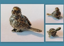 Messing Figur Spatz Sperling Vogel massiv NEU