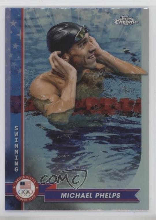 2024 Topps Chrome US Olympic & Paralympic Team and Hopefuls Michael Phelps 04at