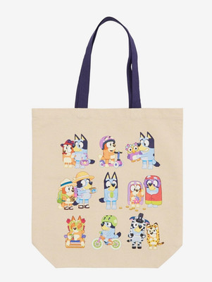 BLUEY Canvas Tote Bag 16.5 x 17 Bluey Bingo Playtime Tote NWT - Hot Topic