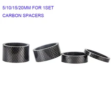 Carbon Fiber 5, 10, 15, 20mm Headset Spacer 1 1/8" Stem Road Bike MTB Bicycle 