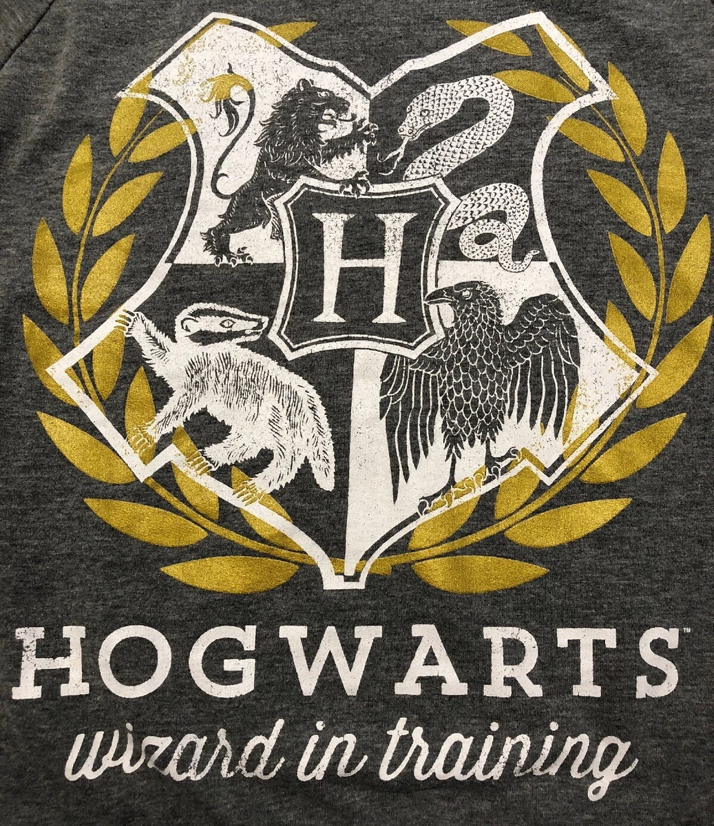 Harry Potter Hogwarts Sweater Wizard In Training Small 3 5 Gray Long Sleeve