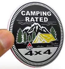 1pc Camping Rated Sticker Decal Emblem 4x4 Badge Auto Truck Fender 6cm 2.36"