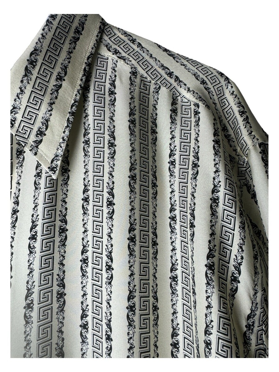 GIANNI VERSACE - Vintage 90's 100% Silk Men Shirt Black