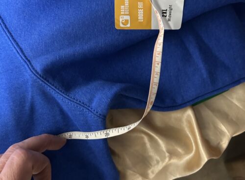 NEW! CARHARTT size 2XL mens 1889 Blue Rain Defender Loose-Fit HOODIE - Picture 5 of 7
