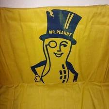 Vintage PLANTERS MR PEANUT Inflatable Canvas Pool Beach Float Never Used RARE