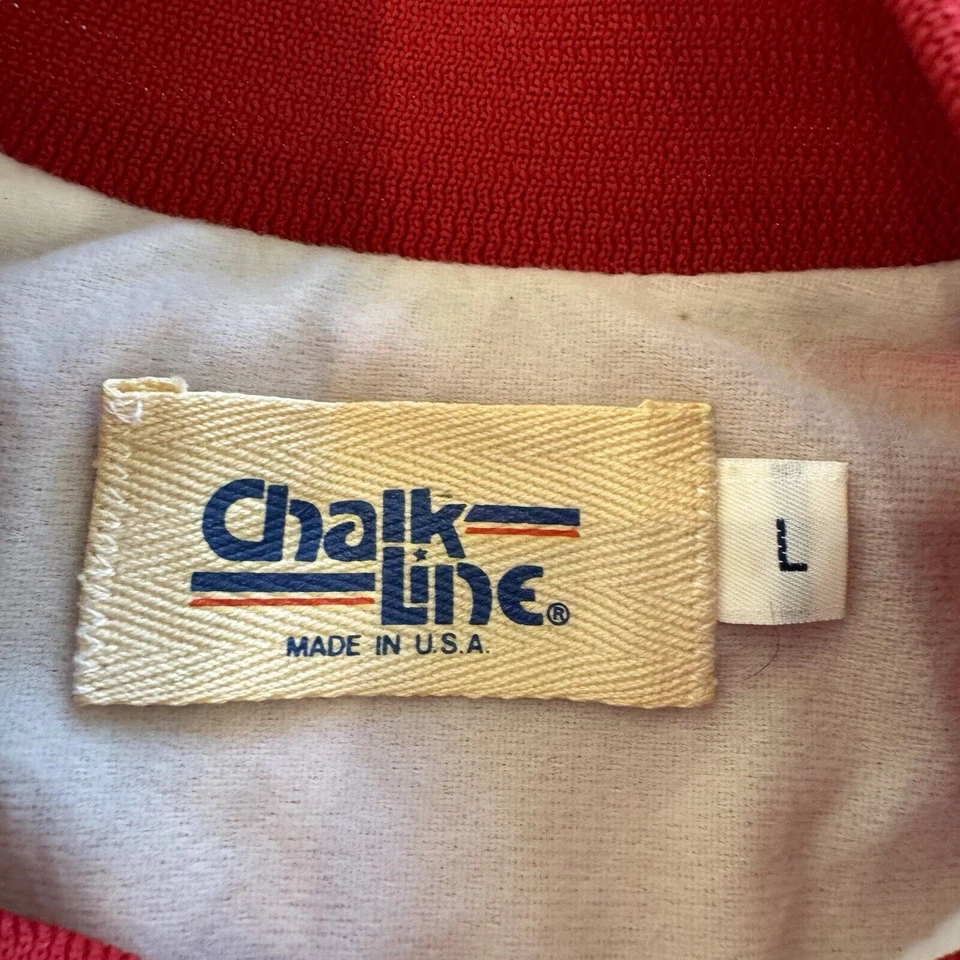 Vintage St. Louis Cardinals Jacket Men L Chalkline Red Satin 80s 90s Bomber - Image 3 of 4