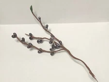 20 Artificial Purple Berry Stems Picks Sprigs Clear 