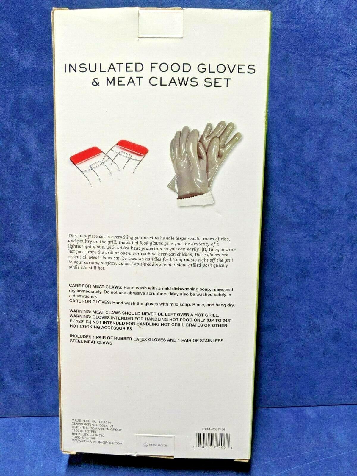 Charcoal Companion Insulated Food Gloves & Meat Claws Set CC7406(loc