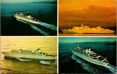 Norwegian Caribbean Lines NCL Original Fleet, 70s Postcard