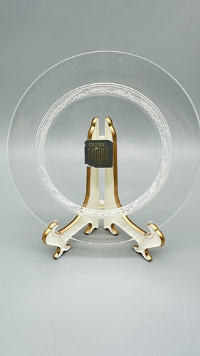 Bellissimo piatto da dessert in cristallo Lalique Paris con etichetta/firma D:16,5 cm - Foto 9 di 14
