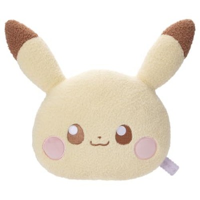 Poke Piece Plush Face Cushion Pikachu Plush Width about 39cm Japan