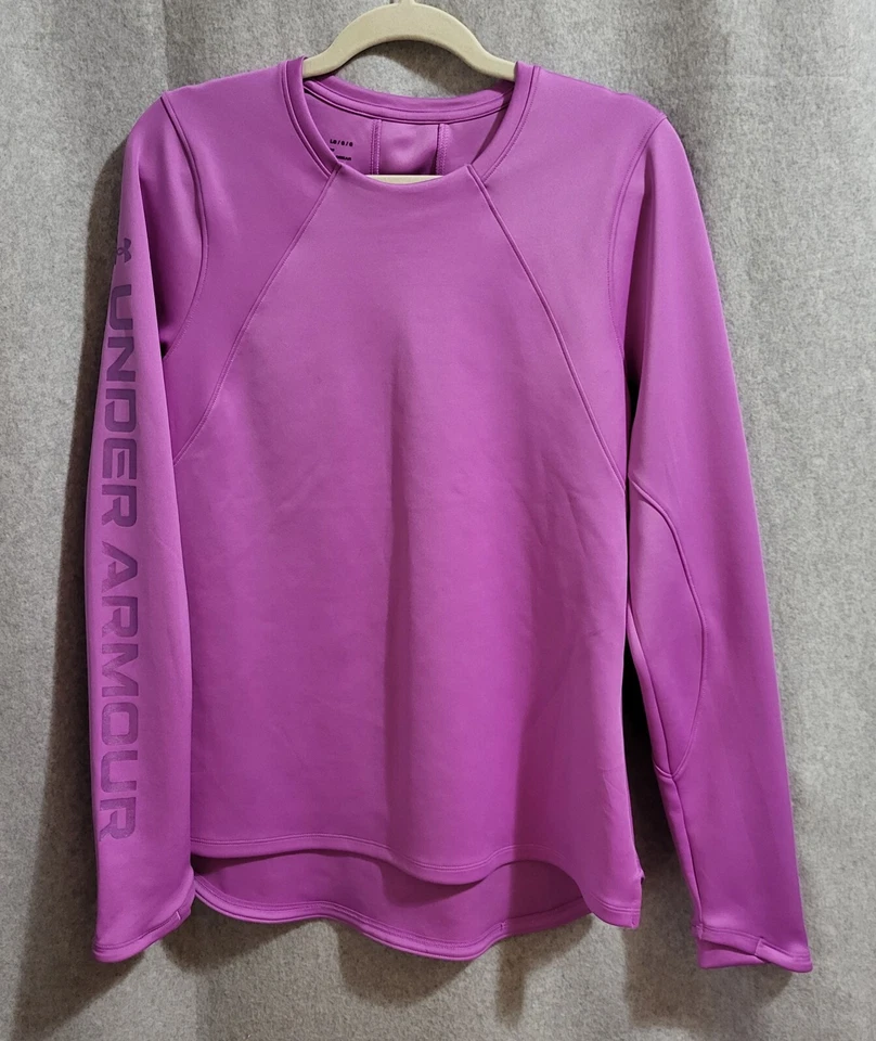 Parte superior ajustada Under Armour Cold Gear para mujer L parte inferior redondeada agujeros para el pulgar *DEFECTOS* Foto 2 de 4