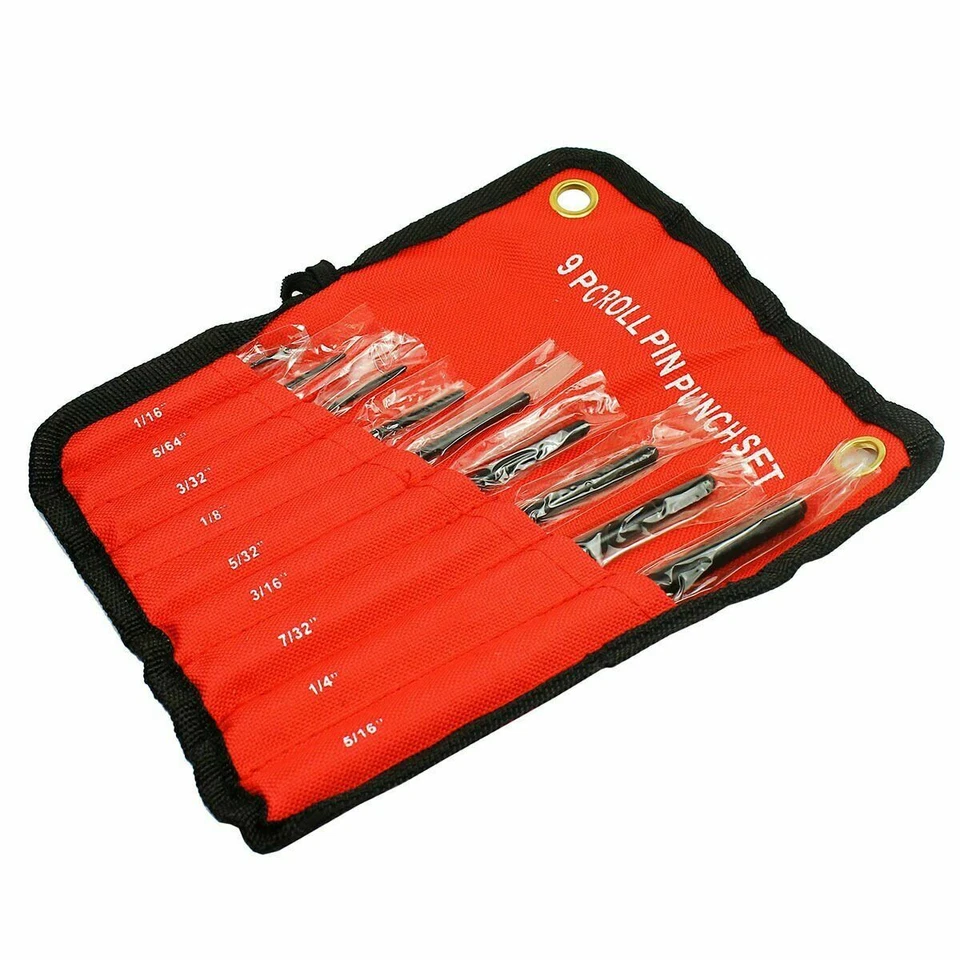 9 PC Forged Steel Roll Pin Pilot Punch Set Tools with Case Rifle Gunsmithing - Изображение 2 из 4