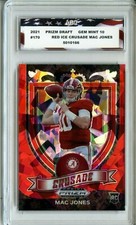 2021 Panini Prizm Draft Crusade Red Ice #170 Mac Jones Rookie AGC 10 Gem Mint