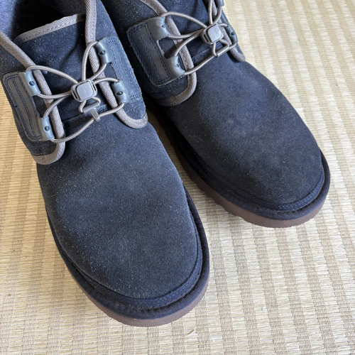 UGG Mens Neumel Ghillie Chukka Boots Navy Blue Suede Sheepskin Shoes Size 12 - Picture 19 of 22
