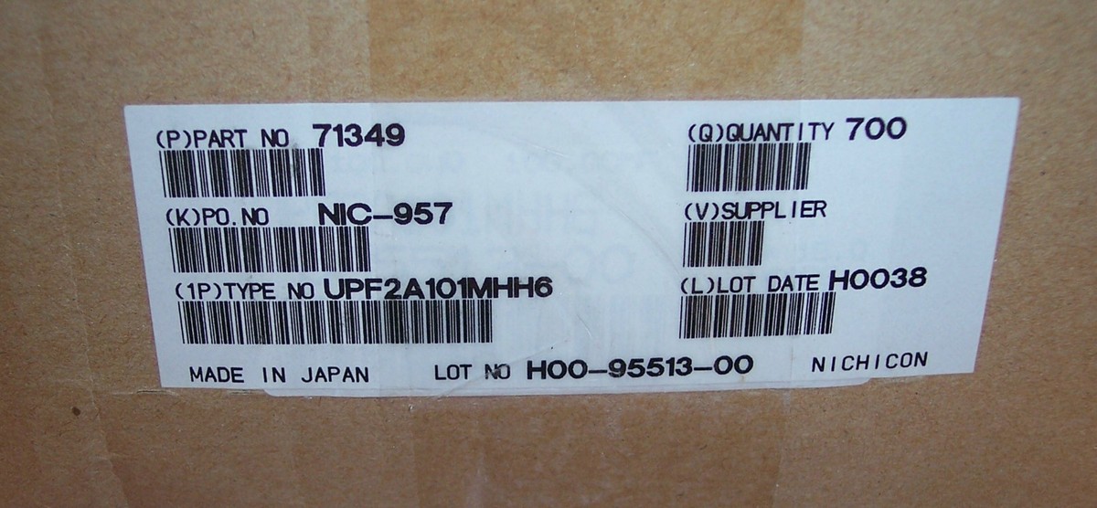 QTY (50) 100uf 100V 105' LOW IMPEDANCE RADIAL ELECTROLYTIC