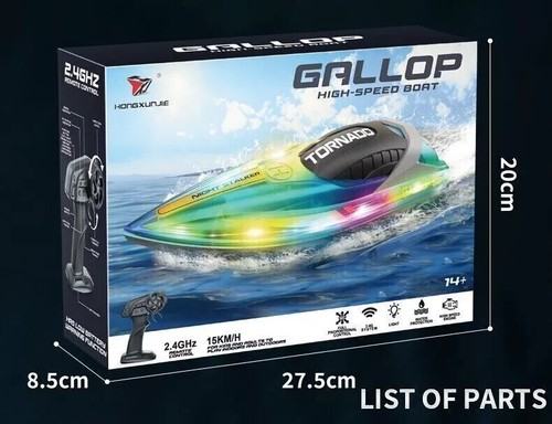 Kids Outdoor Racing Ship Toy Gift RC Boat Remote Control Speed Boat Collection - Picture 182 of 244