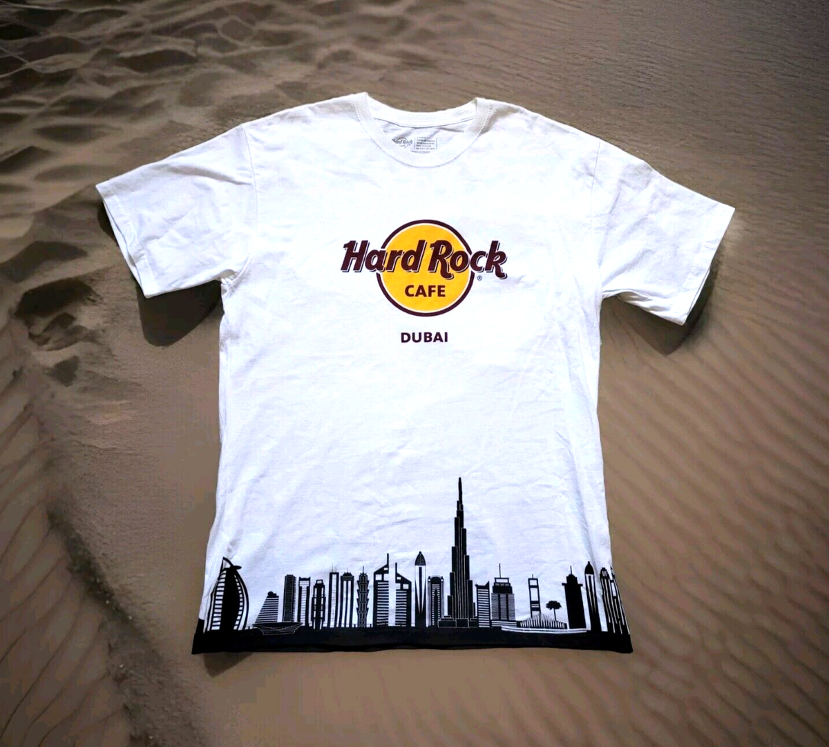 NWT Hard Rock Cafe Dubai Men's Classic City Skyline T-Shirt White XL