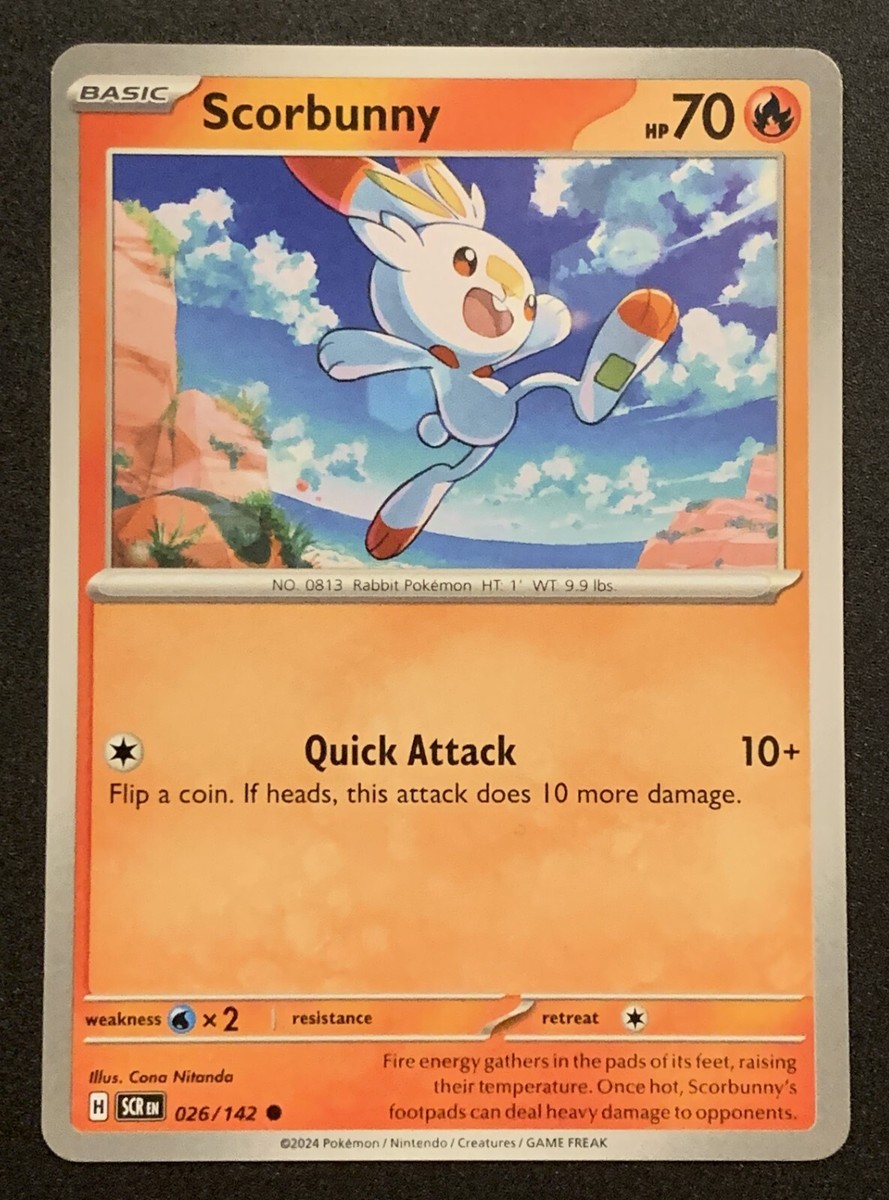 scorbunny pokemon cards SWSH002 | Black Star Promo Card | Holo Rare Colorless Artist Scorbunny pokemon card | Starter