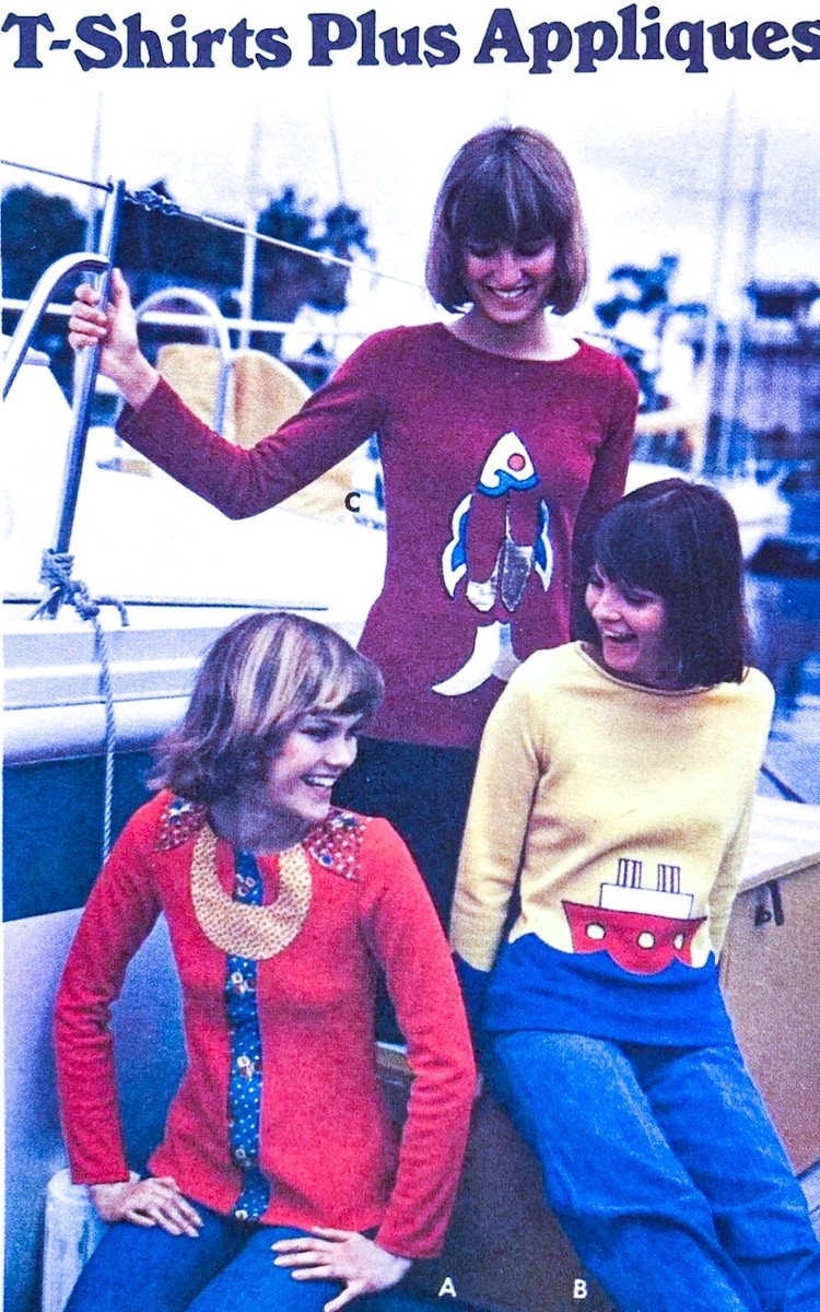 BUTTERICK T-Shirts & Appliqué Transfers Sewing Pattern 3797 Sz 16