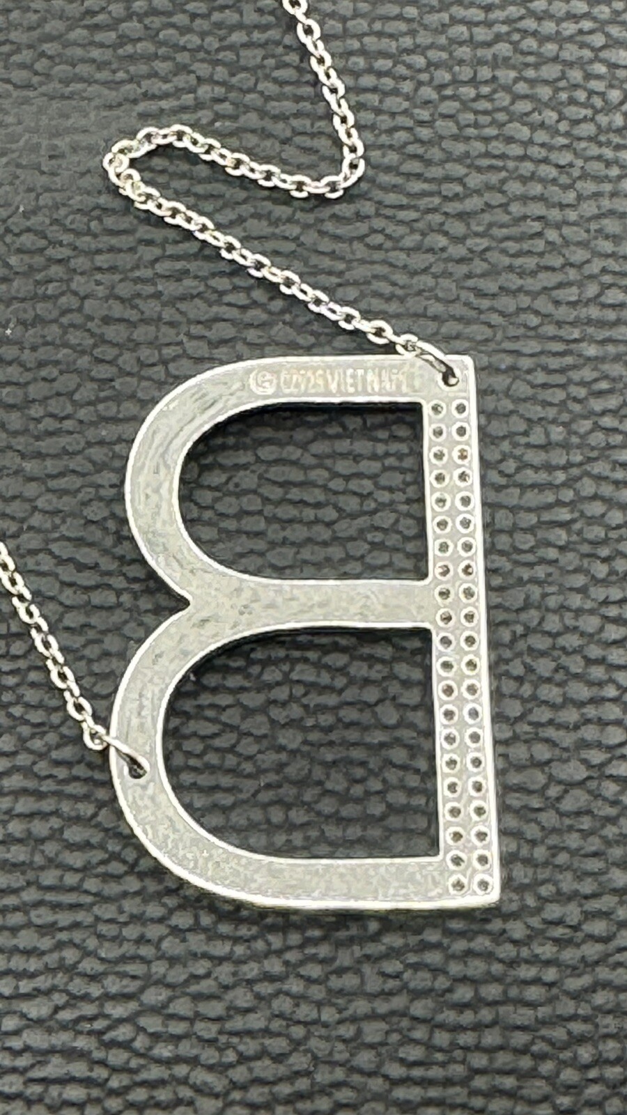 Sideways Large Initial Necklace 925 Sterling Silv… - image 18