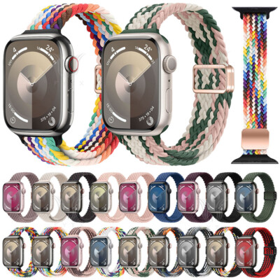 Für Apple Watch Seiries 10 9 8 7 6 5 4 3 SE Magnetische Nylon Schlankes armband