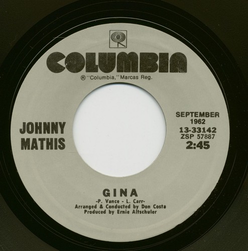 Johnny Mathis - Venus - Gina (7inch, 45rpm, BC) - Singles Pop/Diverse - Picture 2 of 2