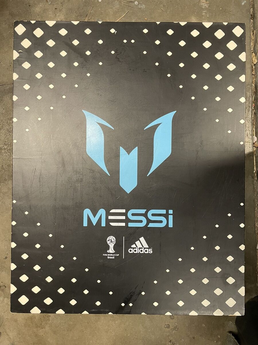 Lionel Messi ADIDAS wood Crate Shoe Box Cleats FIFA World Lionel Messi ADIDAS wood Crate Shoe Box Cleats FIFA World
