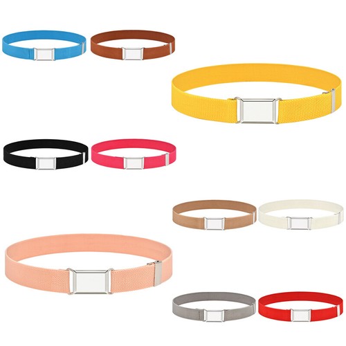 Children Waist Belt Elastic Adjustable Waistband Alloy Buckle Canvas Belt Kids - Picture 11 of 51