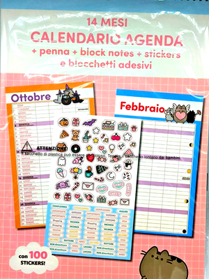 Calendario Agenda Pusheen 2025 Ufficiale - 14 Mesi, 29x44 Cm, Con Penna, Block Notes E Stickers - Foto 2