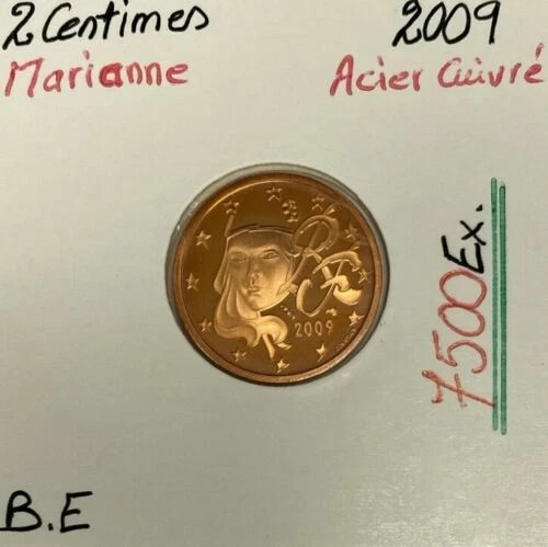Pièces euro pour 2 Cent année 2009