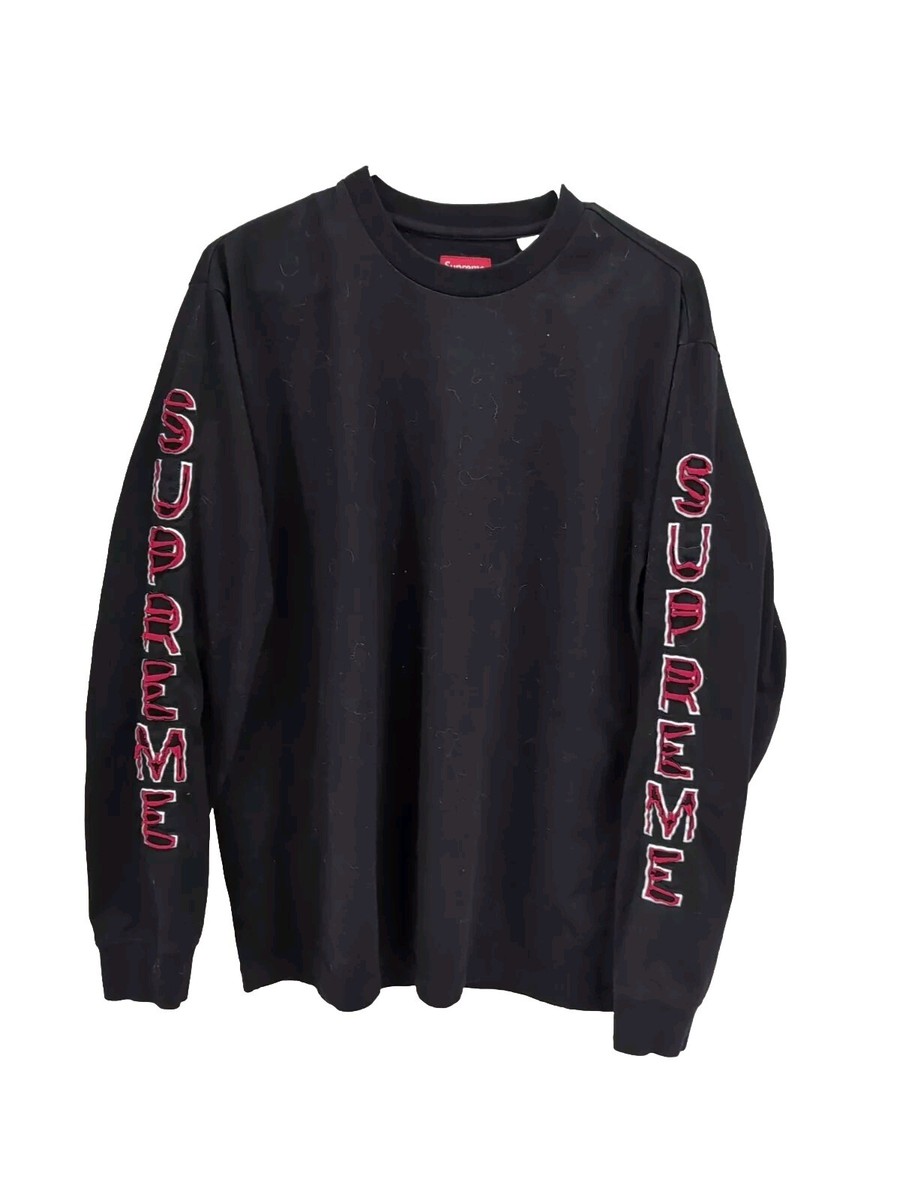 Supreme Cut Out L/S Top Washed Black Medium Long sleeve Supreme Cut Out L/S Top Washed Black Medium Long sleeve
