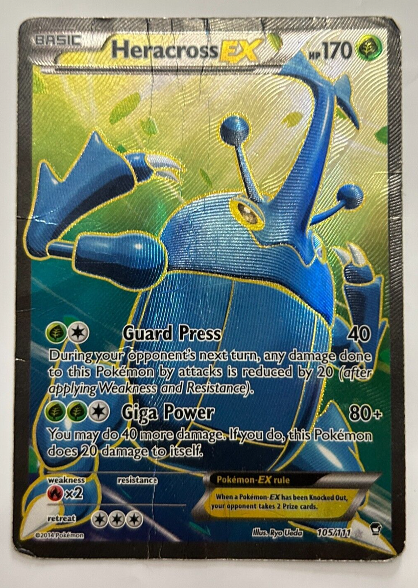 eriha☺︎ Heracross EX 105/111 Full Art Ultra Rare Furious Fists Pokemon