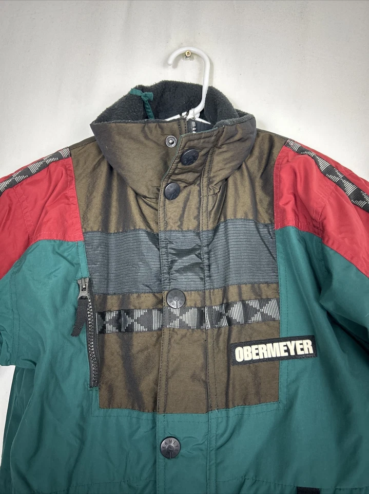 Chaqueta de esquí vintage Obermeyer Juniors 8 color aire bloqueado cremallera completa nailon Foto 3 de 4