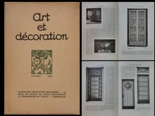 ART ET DECORATION OCTOBRE 1923 VERRERIE, MARINOT, DAUM, LALIQUE, CHARLES PIGUET