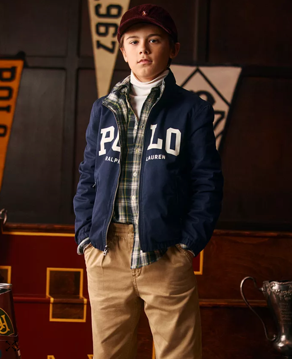NWT Polo Ralph Lauren $155 Big Boys Reversible Cotton Twill