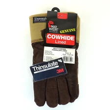 Mid West Genuine Lined Gloves Suede Canvas Size 8 Work Thinsulate Style# 7750THB
